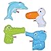 Produktbild Bada Bing 4er Set Wasserpistole Tiere für Kinder Spritzpistole Kleinkind süß klein Kindgerecht Kindergeburtstag Geschenk Mitbringsel Spielzeug Wasserspritze Sommer Pelikan Elefant Delfin Krokodil 92