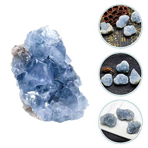 IMIKEYA Natural Azul Celestite Cristal Reiki Cura Pedra Geode Cluster Cura Espécime Mineral Irregula