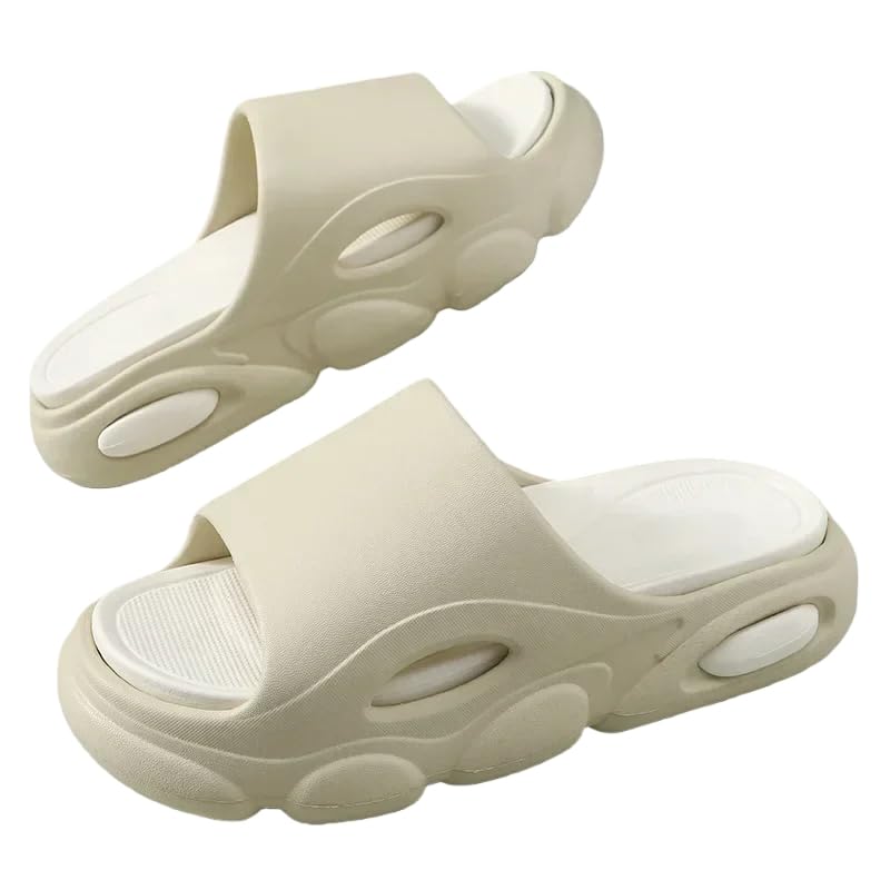Slides unisexes de plage beiges et sandales de piscine pour adulte taille 45