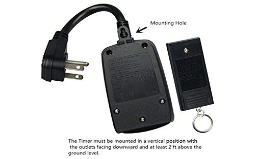 Ecoplugs Outdoor Light Timer Remote Control, Christmas Light Timer Switch Outlet, Automatic Light Switch Timer Outlet #TOP5
