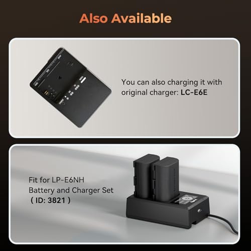 SMALLRIG 2400mAh Repalcement USB-C Battery for Canon LP-E6NH, for Canon R6 Mark II, R5, R6, R7,R, R5 C, 5D II/III/IV, 6D, 7D, 7D II, 60D, 70D, 80D, 90D, 2.5H Fast Charging by SMALLRIG - Image 7