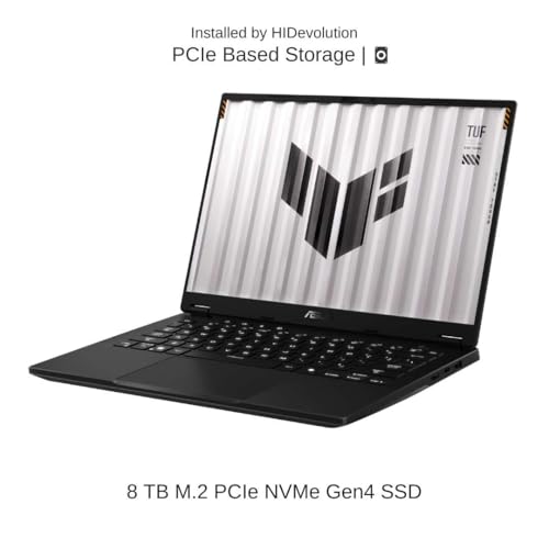 Image of HIDevolution [2025] ASUS TUF Gaming A14 FA401KM 14 inch WQXGA 165Hz, 2.0 GHz Ryzen Al 7 350, 16 GB LPDDR5X RAM, 8 TB PCIe SSD, Windows 11 Home