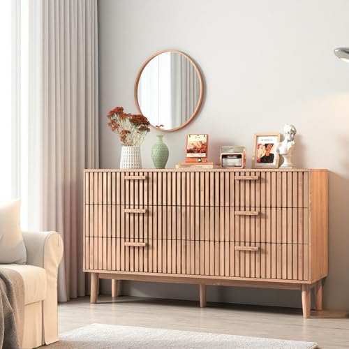 Yeutre Commode 6 tiroirs 100 cm Commode Chambre Meuble de Rangeme...