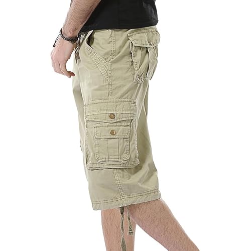 Shorts cargo para hombre con múltiples bolsillos miniatura 4