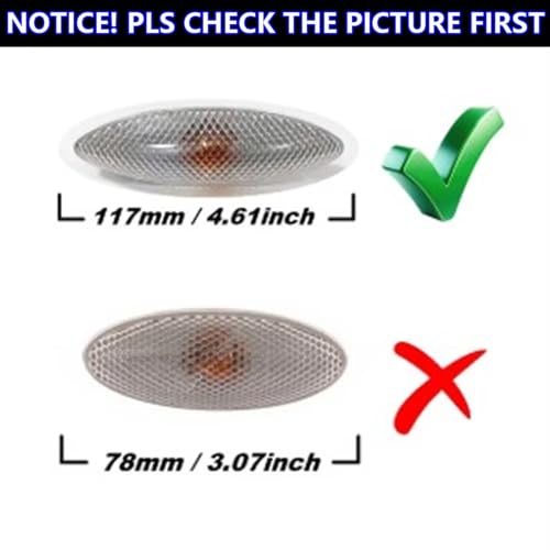 Indicador lateral luz de señal para solucionar ópticas opacas en Toyota Yaris 2000-2005 1 par 2