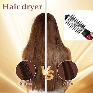 Gznehcu HOT AIR STYLER AND ROTATING HAIR DRYER 3 In 1 Hot Air Styler Rotating Hair Dryer, Blow Dryer Brush In One 2 Interchangeable Brushes thumb #4