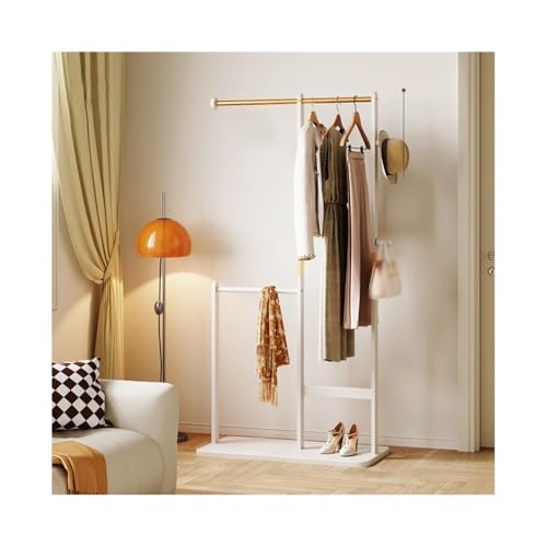 Porte-manteau réglable bois massif blanc finition haut de gamme