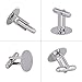 driew Blank Cufflinks, Blank Cufflink for Men Cuff Links Flat Pad Blank Setting Tray Pack of 20 (16mm)