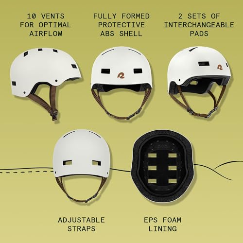 Image of Retrospec Dakota Adult & Youth Bike Helmet - Multi-Sport Protection with ABS Shell, EPS Foam, 10 Vents & Removable Washable Padding for BMX, Skating, and Scooter