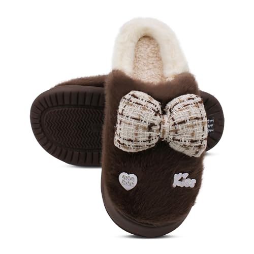 Image of VRITRAZ Women's Comfort Slip On Closed Toe Warm Winter with Cute Design print House Clog Indoor Slipper