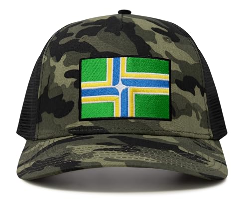 Image of International Tie City Hat for Men and Women, Adjustable Snapback Trucker Baseball Cap with Embroidered Patch