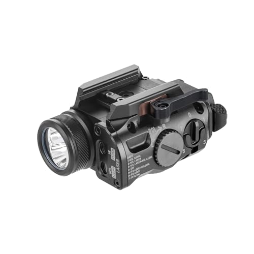 RovyVon GL4 Pro 400 Lumen Weaponlight with Green Beam/White LED/IR Illuminator/IR Laser, GL or 1913 Picatinny Rail Mounted Flashlight