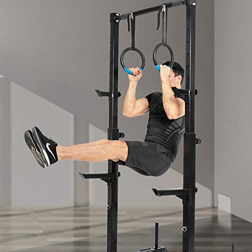 TANCHEN Gymnastic Rings with Adjustable Straps Fitness Gym Household Rings Muscle Strength Training Tools Includes 2 Non-Slip Textured Gymnastics Rings with 14.76ft Straps for Men and Girls