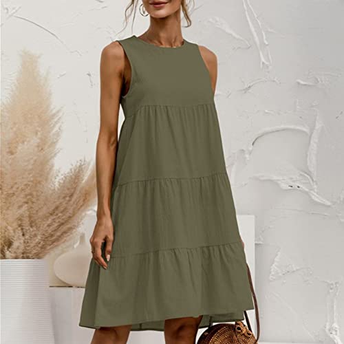 Robe d'été décontractée anti-chaleur légère en coton plissée