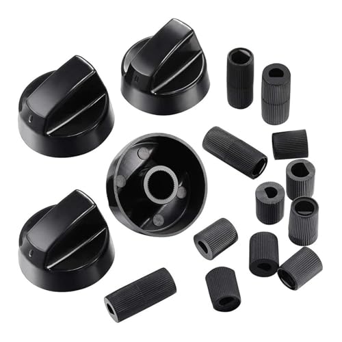 Bouton de cuisinière à gaz universel noir pour four et plaque de cuisson lot de 4