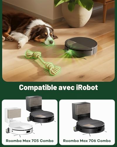 Kit serpillère rouleau 705 iRobot Roomba Max 706 Combo microfibre