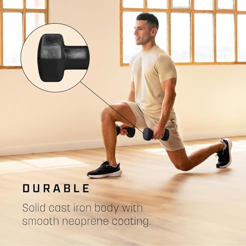 KG Physio Weights Dumbbells Set Women & Men - Neoprene-Coated & Sweat-Resistant Weights Set with Anti-Roll Technology & A3 Exercise Poster, Gym Equipment for Home, 1-10 kg Dumb Bells Pair - Image 3