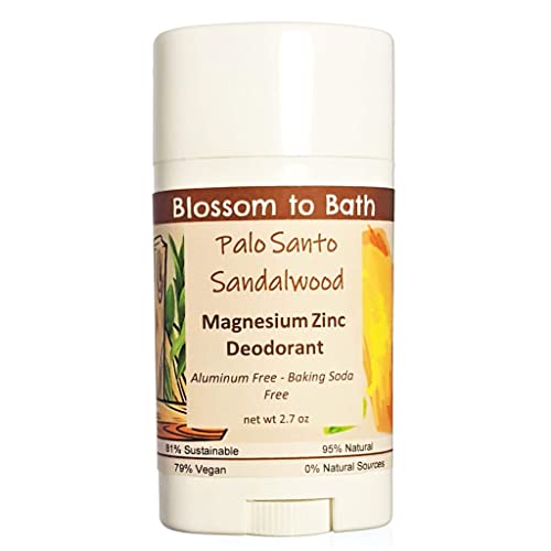 Palo Santo Sandalwood Magnesium Zinc Deodorant (2.7 Ounce) - Phthalate Free Fragrance - Lasts All Day With A Sacred Uplifting Scent #TOP17