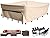CKCLUU Patio Furniture Set Covers Waterproof Heavy Duty 600D Outdoor Sectional Sofa Couch Cover Patio Conversation Sets Cover Outside Dining Set Table and Chairs Covers 126" L x 63" W x 28" H Beige