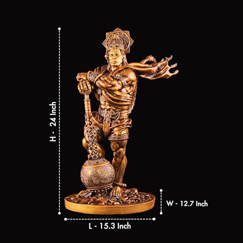 Image of Artarium Bahubali Hanuman Idol for Home Decor & Mandir (2 Feet), Standing Bajrang Bali Hanuman Ji Murti, Large Anjaneya Pavan Putra Decorative Showpiece for Temple, Living Room & Gift