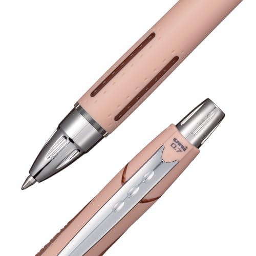 Image of Uni-Ball Jetstream RT Ballpoint Pen, Fine Point (0.7mm), Coral Barrel, Black Ink, 6 Pens