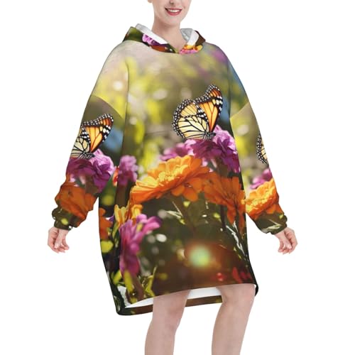 Couverture à capuche en peluche douce EdWal Garden2 de qualité supérieure