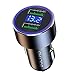 Produktbild 24W Zigarettenanzünder USB Adapter, BOLTHO 4.8A Car Charger Kfz ladegerät mit LED Digital Voltmeter, Duales USB Metall Auto Ladegerät Mit 12V Verteiler Steckdose