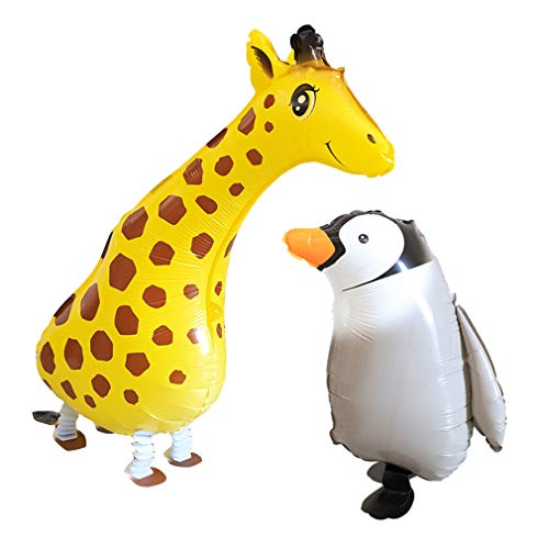 Dzrige Walking Animal Balloons Giraffe Balloon Animal Air Walker Helium Foil Balloon For Children Kids Fun Party (2Pcs) #TOP4