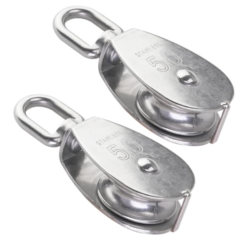 Poulies de levage industriel 50mm et quincaillerie inox pour câble