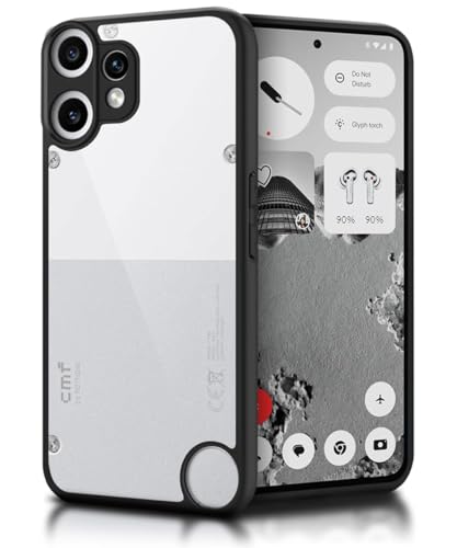 Image of WOW IMAGINE Shockproof Hybrid Back Cover for CMF by Nothing Phone 2 Pro 5G | Hard Slim fit Back Case | PC & TPU | Clear Transparent Case - Black