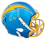 Chargers Omarion Hampton Signed Flash Full Size Speed Rep Helmet BAS Witnessed
