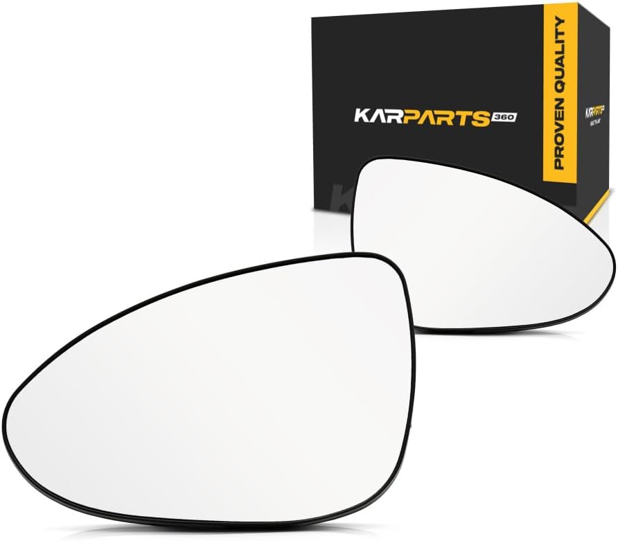 For Chevy Sonic 2012-2018 Mirror Glass Driver and Passenger Side | Pair | Non-Heated | w/Backing Plate | Hatchback/Sedan | Flat & Convex Glass Type | Replacement For 95132581, 95132591