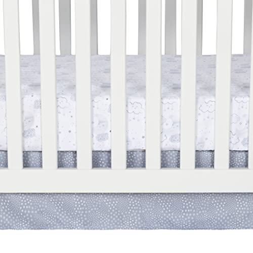 Sammy & Lou Sweet Little Dreamer 4-Piece Baby Nursery Crib Bedding Set, Includes Quilt, Fitted Crib Sheet, Crib Skirt, And Plush Toy #TOP6