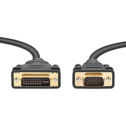 PremiumCord DVI-VGA Verbindungskabel - 2m, DVI-I - VGA (15 Polig), Stecker auf Stecker, Kabel für PC (Analog)/ DVI-I Geräten, Farbe schwarz Cover