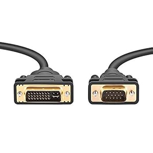 PremiumCord DVI-VGA verbindingskabel – 2m, DVI-I – VGA (15-pins), stekker op stekker, kabel voor PC (analoog) / DVI-I apparaten, kleur zwart