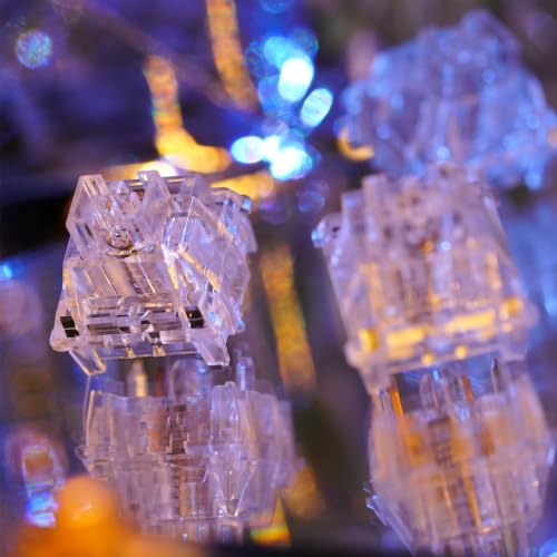 Image of MELETRIX Chilkey WS Quartz Linear Switch 5-Pin Hotswap Pre-Lubed, PC Housing for RGB, Mechanical Keyboard Switch for DIY Custom Builds, Keyboard Switches 5 Pins PCB Mount Lubed Switches Clear (35pcs)