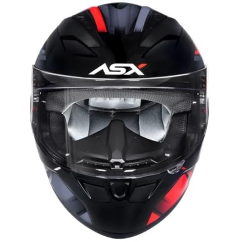 Capacete ASX City Start - Preto Vermelho e Cinza - 64