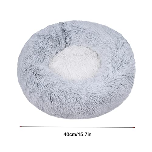 Cama fofa para estimação | Camas pelúcia para gatos interior - Cama redonda pelúcia quente e macia p