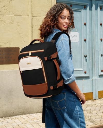 Image of Crewer Bayne Travel Backpack for Women and Men | Water Resistant Cabin Bag with Laptop Compartment & Multiple Organiser Pockets | Carry On Luggage | Backpack for Women Travel