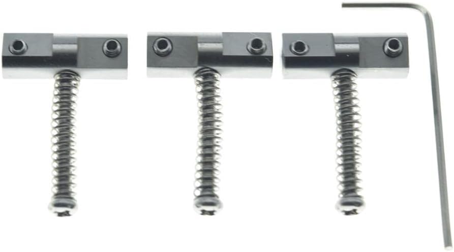 Dopro Titanium Alloy Compensated Bridge Saddles Barrel Style Compensated Guitar Bridge Saddle for FD Vintage Style Tele/Telecaster