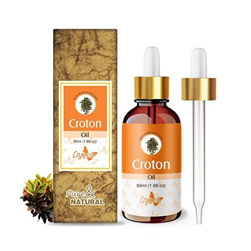 Image of Crysalis Croton (Codiaeum Variegatum) Oil|100% Pure & Natural Undiluted Carrier Oil Organic Standard For Skin & Haircare|For Skin, Health & Reduce Skin Breakouts, Used In Aromatherapy 50ml