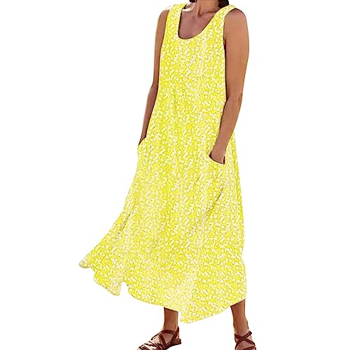 Robe noire femme robe d'été à motif fleurs coupe légère col rond