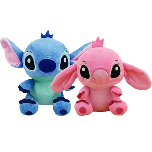PYTRARTY 2pcs Stitch Juguetes,Stitch Peluche Lindo,Muñecas Stitch,Animados Peluche Stitch,Stitch Muñeco Peluche Juguete,Regalos de Cumpleaños para Muñecas