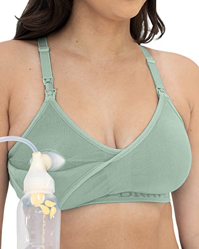 Sublime® Hands-Free Pumping & Nursing Sports Bra | Cactus X-Large