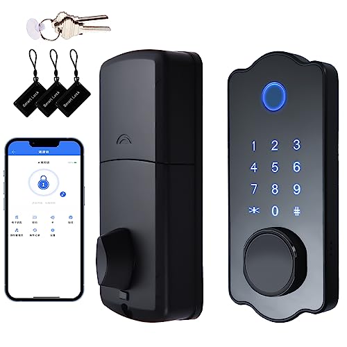 指紋認証ドアロック キーレスエントリー スマートドアロック 防水 オートロック 5 in 1 ICカード 150コード 電子指紋ド...
