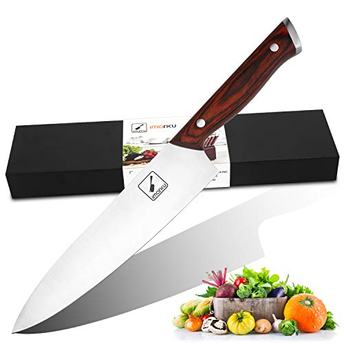 Chef Knife imarku 8-inch Full Tang Kitchen Knife Pro Chef Knife High Carbon Stainless Steel Japanese Knife Ultra Sharp Paring Knife with Ergonomic Handle
