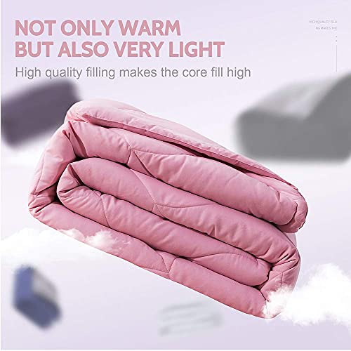 Decroom Lightweight Full Comforter Set With 2 Pillow Sham - 3 Pieces Set - Quilted Down Alternative Comforter/Duvet Insert For All Season - Pink - Full Size #TOP6