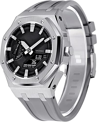 Boîtier montre métal antichoc de 5ème génération avec bracelet fluororubber