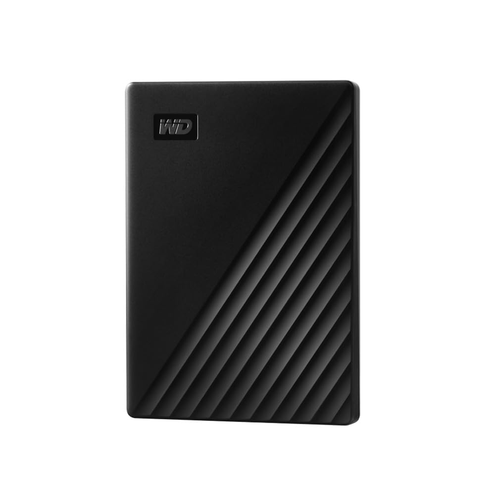 WD My Passport externe Festplatte 1 TB (mobiler Speicher, schlankes Design, herunterladbare Software, automatische Backups, Passwortschutz) Schwarz - auch kompatibel mit PC, Xbox und PS4, 1 Stück