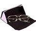 ADBGV Neutral Folding Eyeglass Case,PU leather Fold Glasses Case,With Eyeglasses Retainers nti-slip Silicone Cleaning Cloth